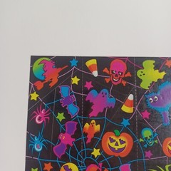 Vintage Lisa Frank Sticker Sheet S129 -Halloween -Pumpkins -HTF Rare 80s Unused