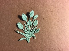 Flower/Plant die cut embellishments 8 pcs choose color 2-1/2′ x 1-3/4