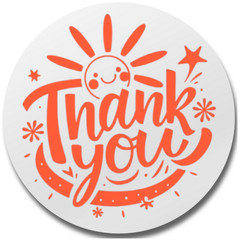Thank You Stickers Pack of 50 – Round Labels for Orders, Gifts & Pack 2″