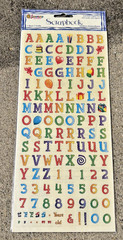 2004 VINTAGE 5 x 12″ SANDYLION BIRTHDAY ALPHABET ABC 123 Clear Sticker Sheet *