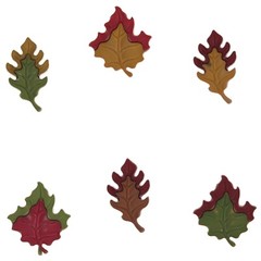 Buttons Galore FALL FRIENDS Set of Novelty 3D Embellishments Shank Buttons