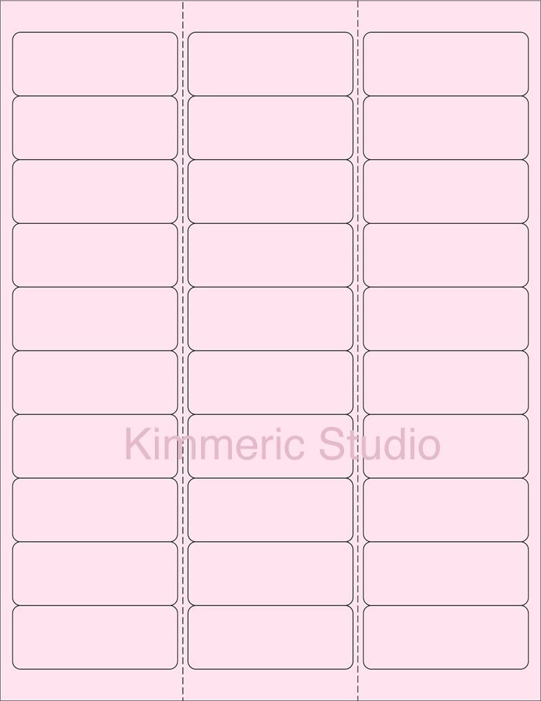 6 SHEETS 1″x2-5/8 BLANK PINK STICKERS LABEL ADDRESS. MANY USES. PRETTY ~ CRAFTS