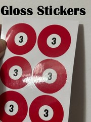 96 Billard Ball Stickers 30MM Round Pool Ball Stickers Billard Rack w/Pool Ball