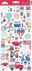 Hometown USA Patriotic Icon Stickers
