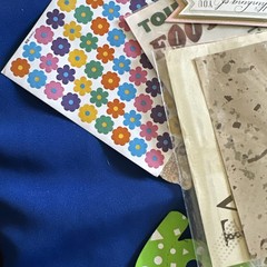 Card Making Scrapbooking LOT Embellishments Ann G, Cut Outs. 4 RollsVinyl Paper