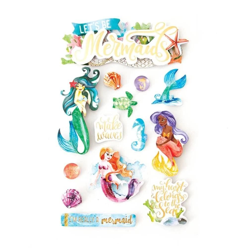 Lets Be Mermaids Stickers 3D – 14 Pieces