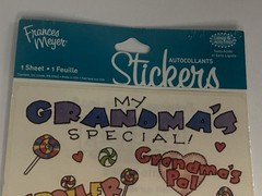 2 Frances Meyer Ask Grandpa & Grandma Grandparents Vintage Stickers Scrapbooking