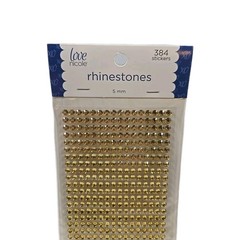 Love Nicole Yellow/Golden Rhinestone Stickers 5MM Craft Embellishment 384 Count