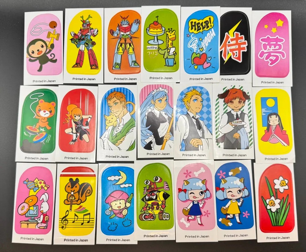 Lot of 21 Stickers – Japanese Botan Rice Candy Printed in Japan New 2.5 x 1.5 IN