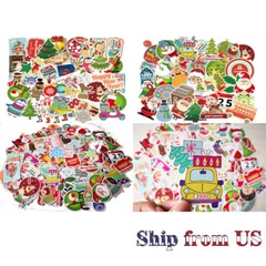 Christmas Xmas Holiday Card Envelope Seal Stickers Decor Gift Wrap 100 Pcs/Set