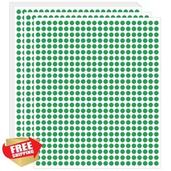 VeriPap 6600ct 0.25″ Green Dot Stickers