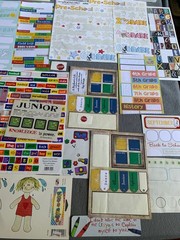 Back To School Scrapbooking Supplies Kit: Stickers Labels & Papers