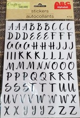 2 Silver Foil Upper Case Fancy Alphabet ABCs Stickers Crafters Square 3/4″x1/2″
