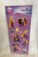 New Sealed 2016 Hallmark Disney Princess Tangled Rapunzel Glitter Stickers *READ