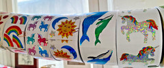 New Retro and Vintage Hambly Studios Sparkly Stickers Off the Roll: You Choose!