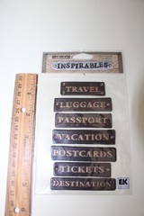 Sticko Inspirable Leather Stickers Travel Passport Postcards 7PC Scrapbooking