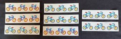 8 Strips LOT Vintage 1990 Mrs Grossman`s Bicycle Bike Stickers – Retired