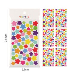 54 Sheets Colorful Heart Polka Dots Star Shape Stickers Rainbow Decorative Decal