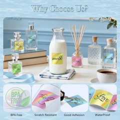 Waterproof Holographic Thermal Labels 2 Inch Square 200 Pcs with Glitter Finish