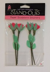 Red Roses Flowers Scrapbooking Stickers By Provo Crafts Stand-Outs