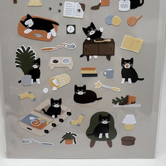 Black White Cat Stickers Cat’s Catch Planner Scrapbooking Journal Card Making