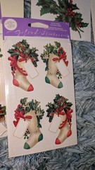 Vintage Gifted Line Stickers John Grossman Lot Christmas Victorian Lot 12 Packs