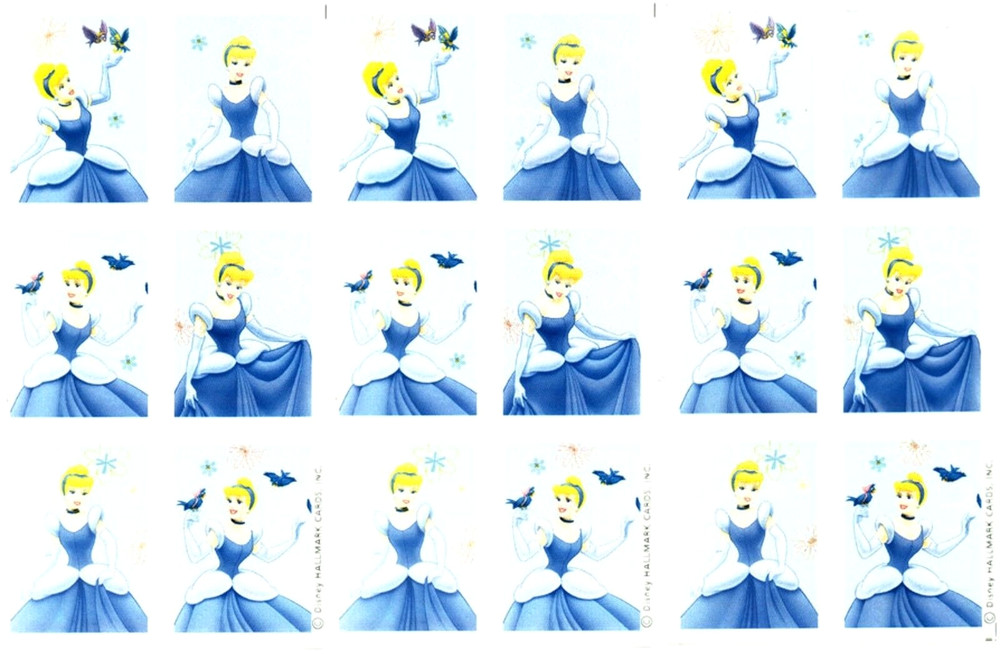 Disney 3 Sheets CINDERELLA Princess Scrapbook Stickers