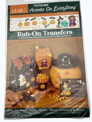 Vintage Lot 3 1994 Plaid Halloween Autumn Fall Rub On Transfers Sealed