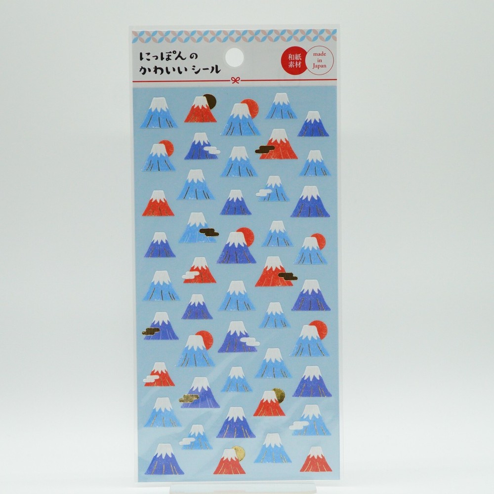 GAIA JAPAN Fuji San Mountain Washi Japanese Paper Stickers Made in JAPAN