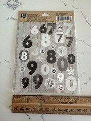 Life’s Little Occasions LLO Black/Gray/White Numbers 2 Die Cut Stickers 60 PC