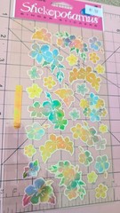 Vintage Stickers Stickopotamus Hawaiian Flowers Pearl Opal 1 Sheet New Pack