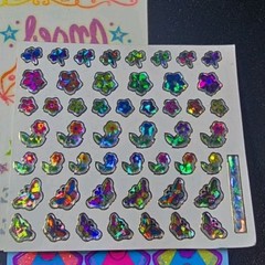 Lisa Frank tattoo And Sticker Bundle Butterfly Jerseys Smily Faces. READ