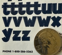 NAVY BLUE 7/16” CHUNKY ALPHABET Stickers(2sheet)Making Memories•Letters •Number