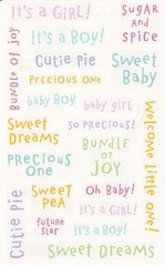 Mrs. Grossman’s Giant Stickers – Baby Captions Multi Color – Cutie Pie -2 Strips