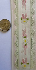 FLORAL LACE Design Line Border Sticker (9pc)Mrs.Grossman’s•Borders•Pink Ribbons