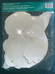 Vintage Kitschy American Greetings Forget Me Not Easter Bunny Die-Cut 21 in NOS
