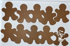 10 GINGERBREAD MAN #2 cardstock paper die cut embellishments CHRISTMAS