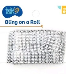 2-row Hobby BLING ON A ROLL – Clear Mesh Ribbon – 0.62 In x 3 Yds x 4 Count