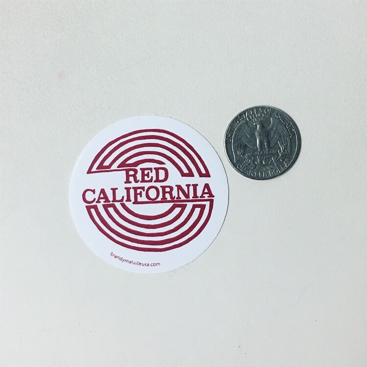 2x Red California Brandy Melville Sticker