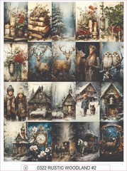 RUSTIC WOODLAND #2 – COMPLETE SHEET OF 20 STICKERS