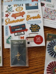 Echo Park Paper sets, chipboard stickers, Sticker book, embellishments