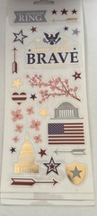 Paper House Clear Cut WASHINGTON D. C. themed sticker set~139 pcs. BNIP Nice!