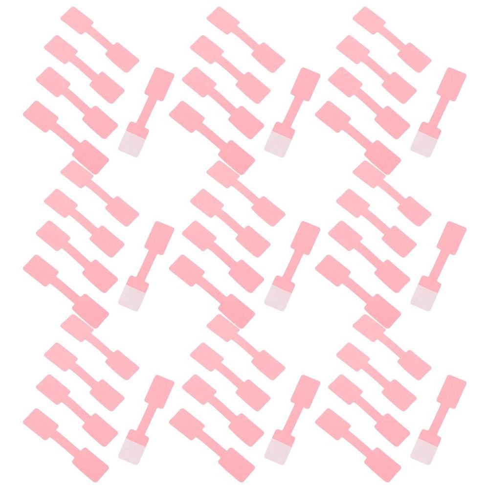 300Pcs Pink Paper Labels Stickers for Food Containers Waterproof Removable Decor