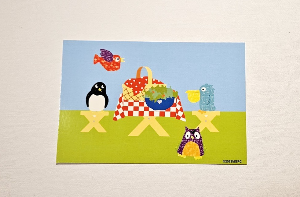Mrs. Grossman’s Sticker Club ~Playful Fun May 2023~ Birds Summer PostCard