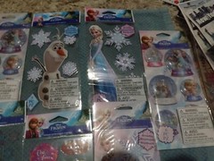 HUGE NEW LOT of 11 DISNEY FROZEN theme OLAF ELSA ANA scrapbooking stickers
