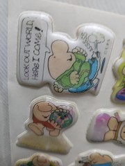 Vintage Holographic Hologram Sports Ziggy American Greetings Puffy Stickers Wow