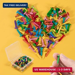 100 PCS Mini Brads, 8 x 20mm Brass Fasteners in a Box, Small Metal Brad for Pape