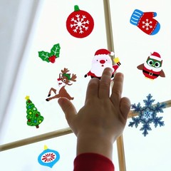 Winlyn 522 Pcs Bulk Assorted Christmas Stickers Christmas Crafts Foam Self-Adhes
