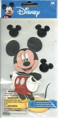 Disney MICKEY MOUSE Ears Large Disneyland World Stickers Scrapbook Crafts
