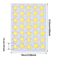 3500 Count Star Stickers Gold Silver Self-Adhesive Stickers Gold and Sliver